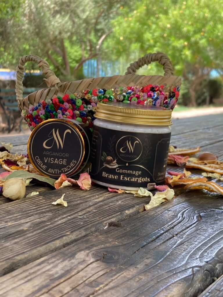 pack soin visage Maroc crème anti taches Maroc gommage visage naturel bave d'escargot Maroc